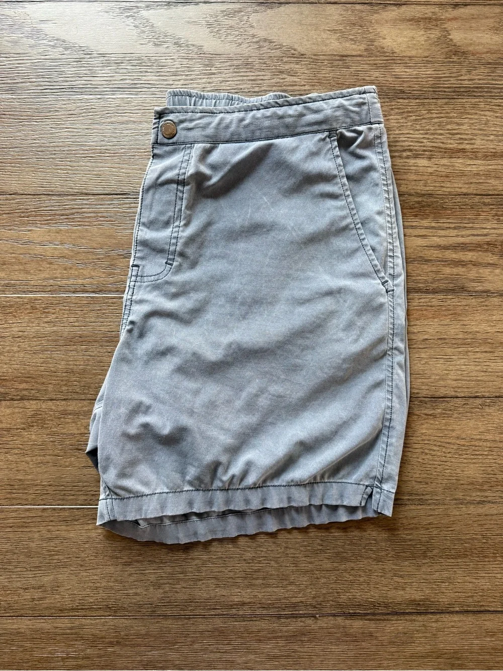 Buck Mason - Mens Light Blue Gray Casual Drawstring Shorts